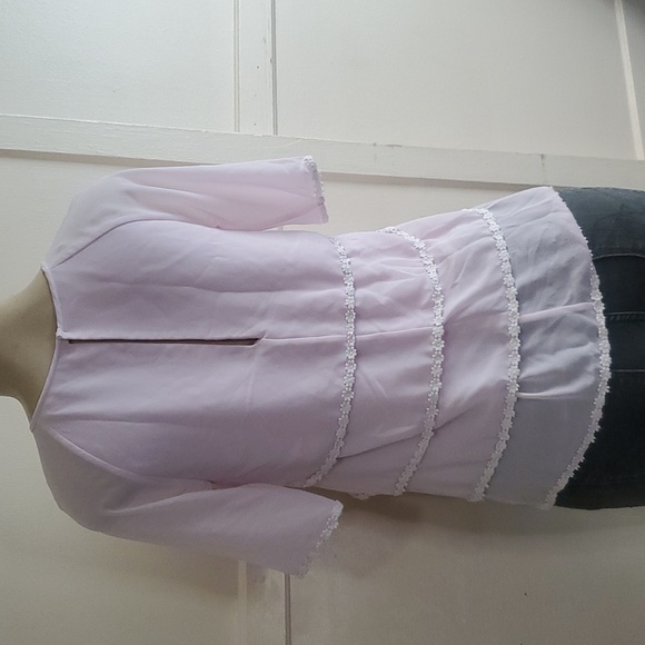 Blumarine Made in Italy Women’s Pink Layered Blouse top Size S - Picture 6 of 10